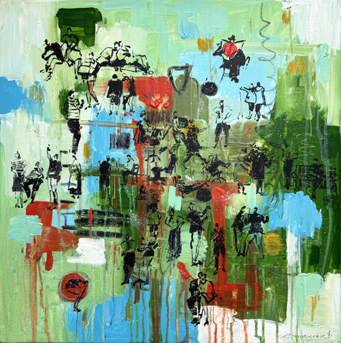 Human chaos de Bohdan Shyptenko, Pintura a la venta en Singulart
