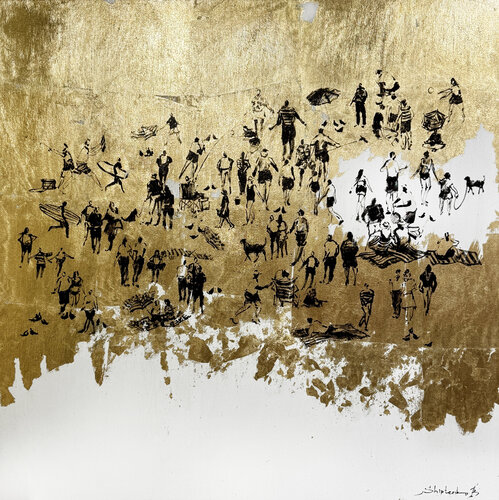 Golden beach van Bohdan Shyptenko, Schilderij te koop op Singulart