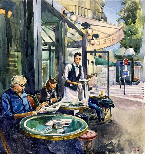 Paris morning by Bohdan Shyptenko, Painting for Sale on Singulart