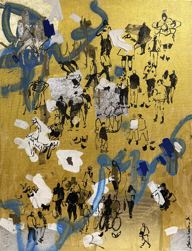 Shades of gold van Bohdan Shyptenko, Schilderij te koop op Singulart