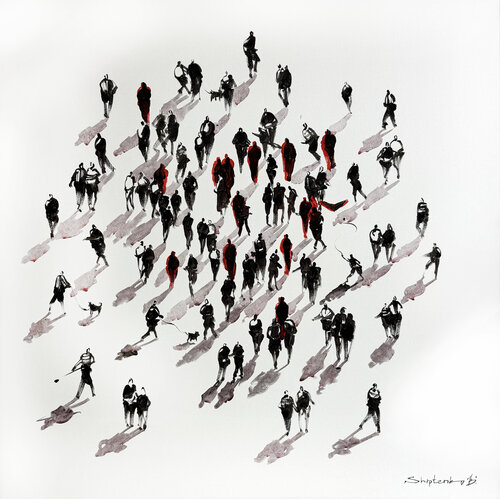 Crowd noise de Bohdan Shyptenko, Pintura a la venta en Singulart