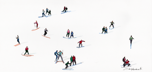 Ski slope di Bohdan Shyptenko, Pittura in vendita su Singulart