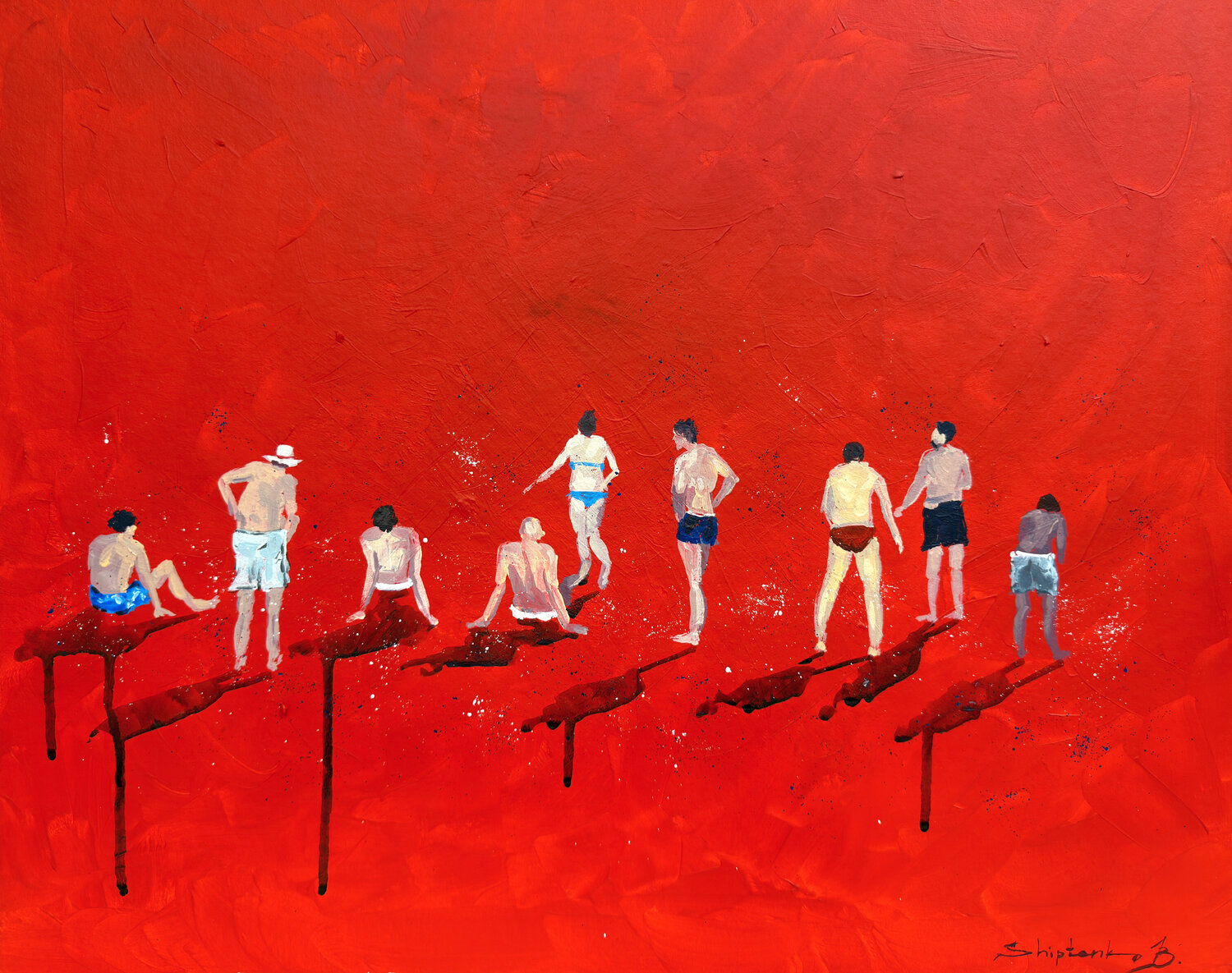 Air Turned Red Bohdan Shyptenko Origineel schilderij te koop