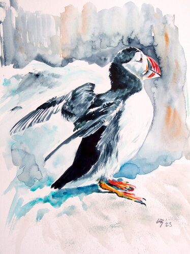 Puffin von Anna Brigitta Kovacs, Malerei kaufen auf Singulart