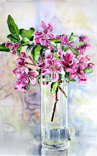 Spring from the garden van Anna Brigitta Kovacs, Schilderij te koop op Singulart