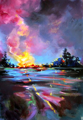 End of the day II par Anna Brigitta Kovacs, Peinture en vente sur Singulart