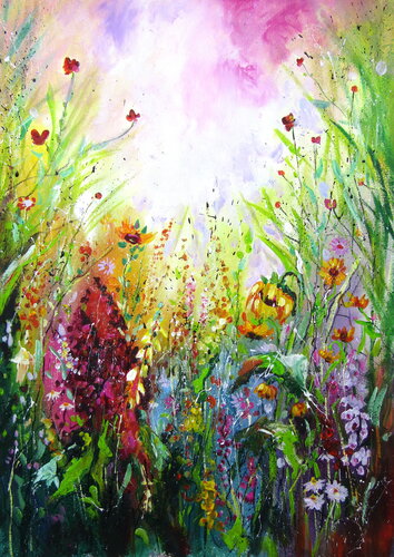 Little summer with wildflowers van Anna Brigitta Kovacs, Schilderij te koop op Singulart