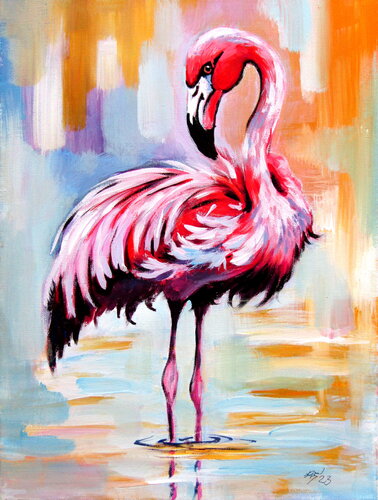 Flamingo von Anna Brigitta Kovacs, Malerei kaufen auf Singulart
