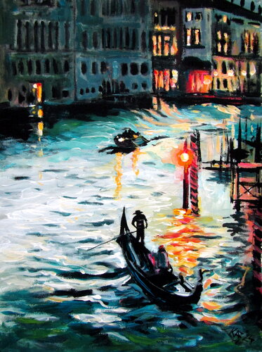 Beautiful Venice II di Anna Brigitta Kovacs, Pittura in vendita su Singulart