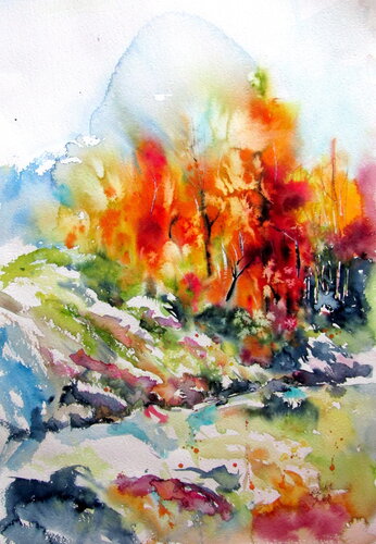Bright autumn van Anna Brigitta Kovacs, Schilderij te koop op Singulart