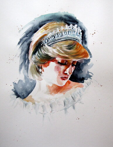 Portrait of Diana by Anna Brigitta Kovacs, Painting for Sale on Singulart