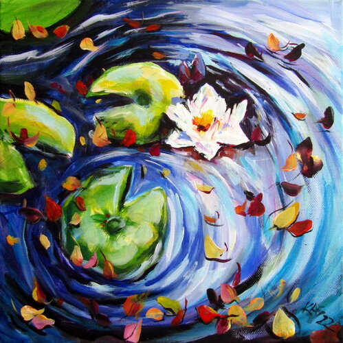 Beautiful water lily von Anna Brigitta Kovacs, Malerei kaufen auf Singulart