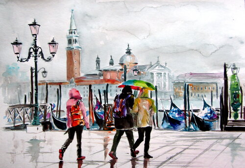 Rainy day in Venice Anna Brigitta Kovacs