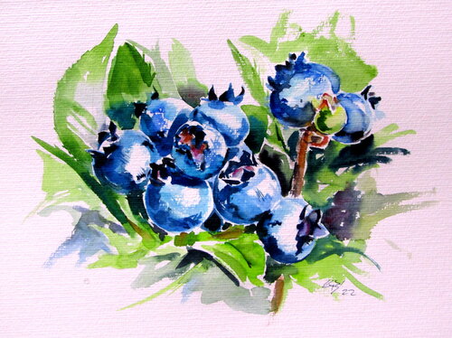 Blueberry von Anna Brigitta Kovacs, Malerei kaufen auf Singulart