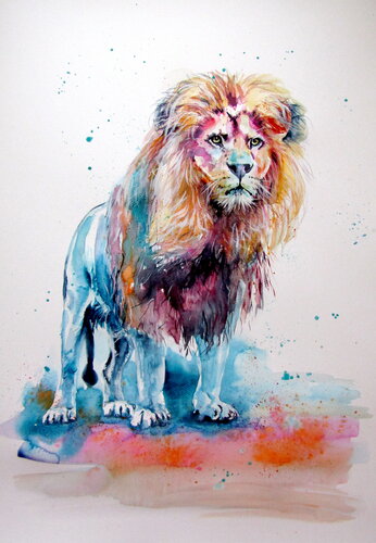 Lion II di Anna Brigitta Kovacs, Pittura in vendita su Singulart