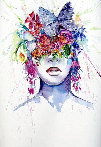 Dreaming girl par Anna Brigitta Kovacs, Peinture en vente sur Singulart