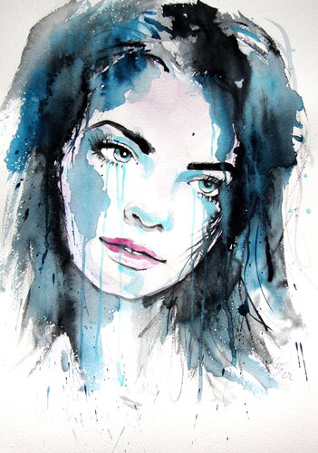 Beauty girl di Anna Brigitta Kovacs, Pittura in vendita su Singulart