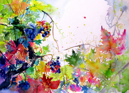 Grapes di Anna Brigitta Kovacs, Pittura in vendita su Singulart