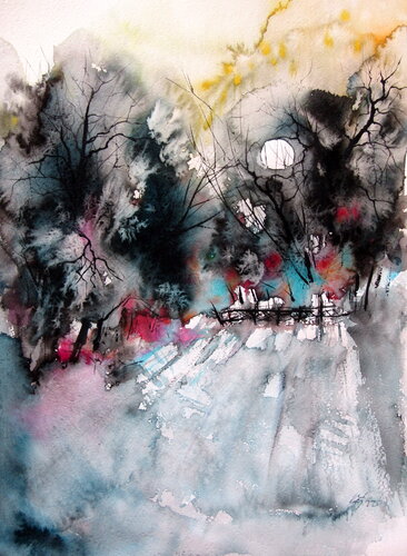 Cold winter di Anna Brigitta Kovacs, Pittura in vendita su Singulart