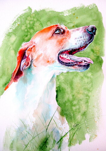 Dog smile von Anna Brigitta Kovacs, Malerei kaufen auf Singulart