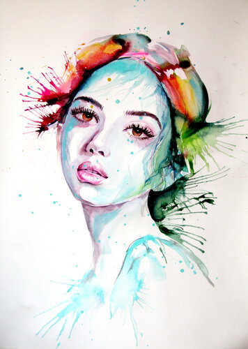 Charming girl XIV par Anna Brigitta Kovacs, Peinture en vente sur Singulart