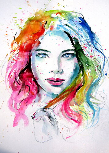 Charming girl VIII von Anna Brigitta Kovacs, Malerei kaufen auf Singulart