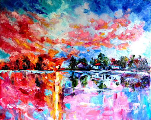 Landscape after rain par Anna Brigitta Kovacs, Peinture en vente sur Singulart