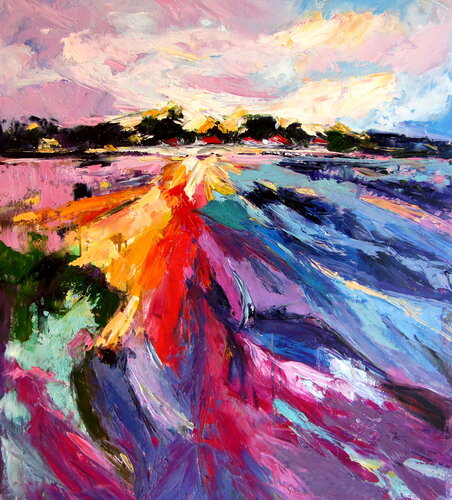 Village at sunrise Anna Brigitta Kovacs