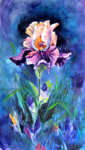 Purple lily von Anna Brigitta Kovacs, Malerei kaufen auf Singulart