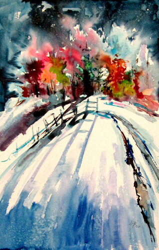 Full moon night de Anna Brigitta Kovacs, Pintura a la venta en Singulart