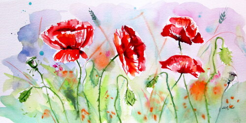 Playful poppies IV Anna Brigitta Kovacs