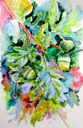 Oak after rain di Anna Brigitta Kovacs, Pittura in vendita su Singulart