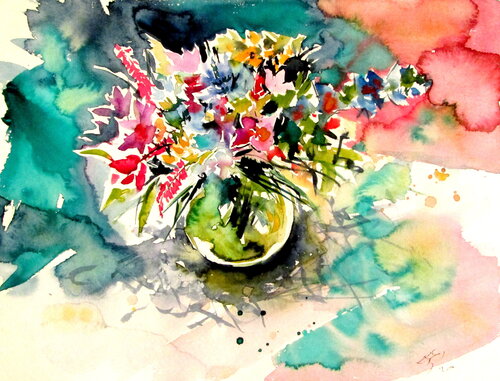 Still life with wildflowers from the field Anna Brigitta Kovacs