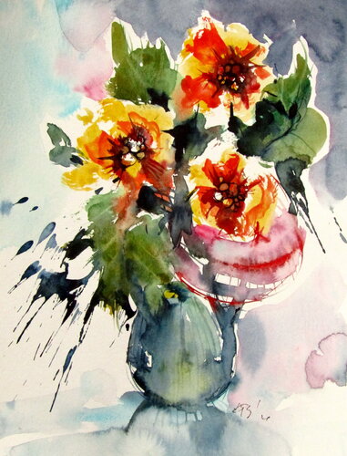 Autumn still life III van Anna Brigitta Kovacs, Schilderij te koop op Singulart