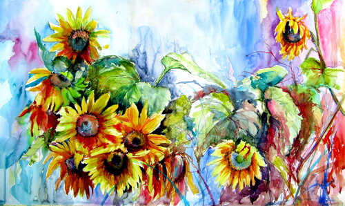 Colorful life with sunflowers Anna Brigitta Kovacs