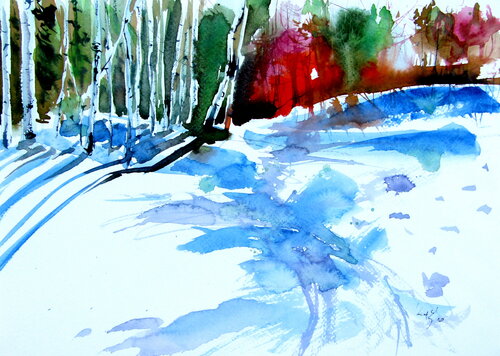Edge of the forest van Anna Brigitta Kovacs, Schilderij te koop op Singulart