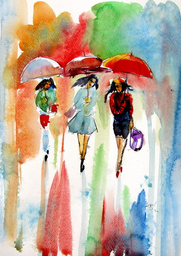Girls by Anna Brigitta Kovacs, Painting for Sale on Singulart