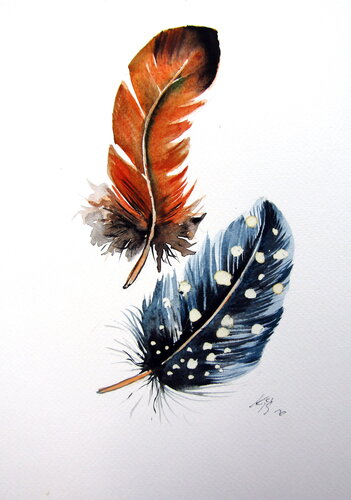 Feathers II di Anna Brigitta Kovacs, Pittura in vendita su Singulart