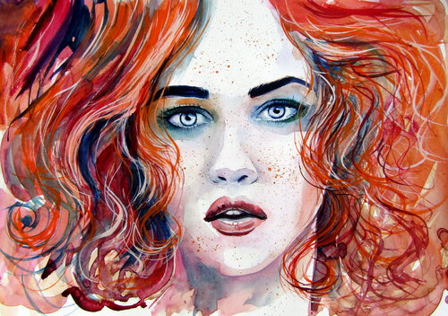 Red girl Anna Brigitta Kovacs