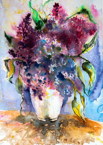 Lilac II van Anna Brigitta Kovacs, Schilderij te koop op Singulart