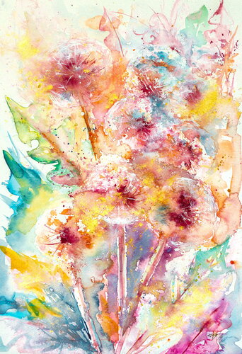 Dandelion II van Anna Brigitta Kovacs, Schilderij te koop op Singulart