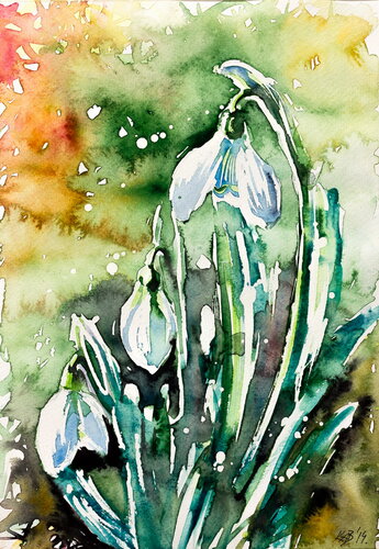 Snowdrop de Anna Brigitta Kovacs, Pintura a la venta en Singulart