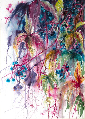 Wildgrape van Anna Brigitta Kovacs, Schilderij te koop op Singulart