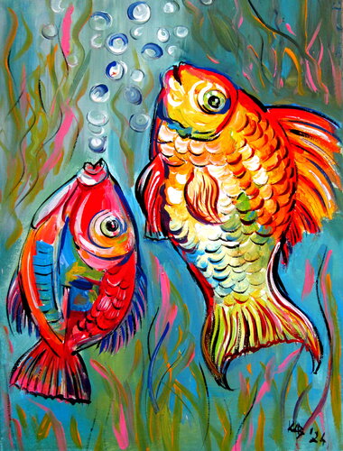 Fish II von Anna Brigitta Kovacs, Malerei kaufen auf Singulart