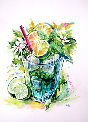 Lime juice von Anna Brigitta Kovacs, Malerei kaufen auf Singulart