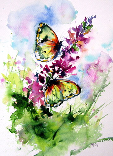 Beautiful butterfly II van Anna Brigitta Kovacs, Schilderij te koop op Singulart