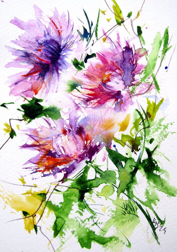 Little wildflowers van Anna Brigitta Kovacs, Schilderij te koop op Singulart