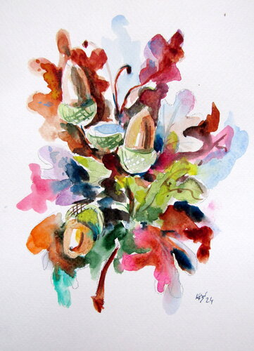 Oak branch di Anna Brigitta Kovacs, Pittura in vendita su Singulart