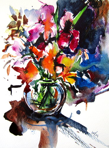 Florals of summer III by Anna Brigitta Kovacs, Painting for Sale on Singulart