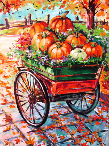 Pumpkins von Anna Brigitta Kovacs, Malerei kaufen auf Singulart